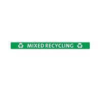 Jantex Slim Bin Lid Label for Mixed Recycling