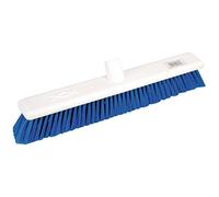 Jantex Soft Bristle Hygiene Broom Head Brush Only, Blue, 18in