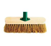 Jantex Soft Coco Wooden Broom Head, 12" | Clears fine dust and debris across commercial floors; compact size easily navigates tight spaces and busy walkways.