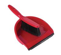 Jantex Soft Dustpan and Brush Set Red