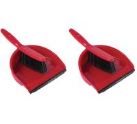 Jantex Soft Dustpan & Brush Set - Red (Pack of 2)