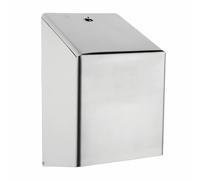 Jantex Stainless Steel Centrefeed Roll Dispenser, Silver, GJ030 | Lockable high-polish dispenser fits DL921, DL920, CF971, GD833, CF970 and GD834 rolls; measures 370H x 210W x 220D mm.