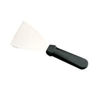 Jantex Stainless Steel Griddle Scraper, Black, Plastic Handle with 10 cm/5 inch Rigid Stainless Steel Blade, Hotplate Scraper, D394