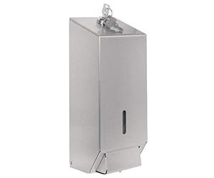 Jantex Stainless Steel Soap Dispenser Satin Finish 1Ltr, Silver | Dispenses liquid lotions reliably via a heavy-duty pump mechanism; robust grade 304 body suits busy washrooms.