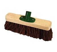 Jantex CD798 Wooden Broom Head Stiff Bassine 12In Brush Cleaner Floor Sweeper