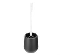 Jantex Toilet Brush and Holder Black ABS Round Bristle Head Washroom - HT481