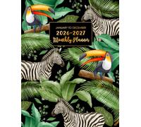 January 2026 to December 2027 Monthly Planner: Two-Year Large Print Organizer to Plan Your Schedule, Appointments, Goals and Holidays with 24-Month ... Time Management with Zebra and Toucan Cover