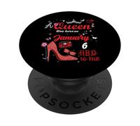 January 6 Birthday This Queen Was Born on January 6th PopSockets Adhesive PopGrip