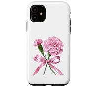 January Birth Flower Pink Carnation Floral Bloom Case for iPhone 11