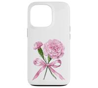 January Birth Flower Pink Carnation Floral Bloom Case for iPhone 13 Pro
