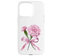 January Birth Flower Pink Carnation Floral Bloom Case for iPhone 15 Pro Max