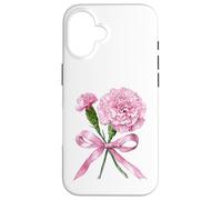 January Birth Flower Pink Carnation Floral Bloom Case for iPhone 16