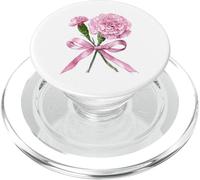January Birth Flower Pink Carnation Floral Bloom PopSockets PopGrip for MagSafe