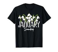 January Birth Flower Snowdrop Birth Month January Birthday T-Shirt