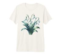 January Birth Flower Snowdrop Botanical Bloom Premium T-Shirt