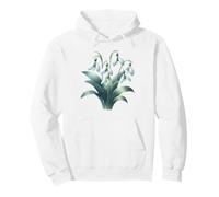 January Birth Flower Snowdrop Botanical Bloom Pullover Hoodie