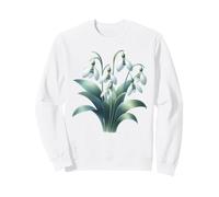 January Birth Flower Snowdrop Botanical Bloom Sweatshirt