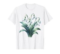 January Birth Flower Snowdrop Botanical Bloom T-Shirt