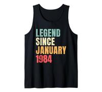 January Birthday 1984 Legend Since January 1984 Retro Tank Top