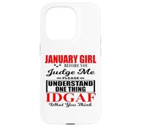 January Girl Judge Me Please IDGAF What You Think Women Fun Case for iPhone 15 Pro