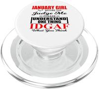 January Girl Judge Me Please IDGAF What You Think Women Fun PopSockets PopGrip for MagSafe