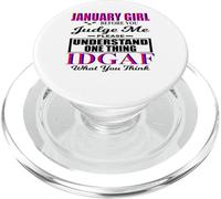 January Girl Judge Me Please IDGAF What You Think Women Fun PopSockets PopGrip for MagSafe