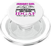 January Girl Judge Me Please IDGAF What You Think Women Fun PopSockets PopGrip for MagSafe