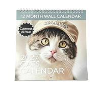 January To December 2027 Spiral Binding - Paper 2027 Cat Wall Calendar