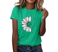 JANUK+15SALE016 Women's Summer Graphic Tee Shirts - V-Neck Sleeveless Tops - Casual Vacation Beach Cute Print Tops