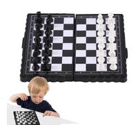 Janurium Beginner Travel Chess Set - Sturdy Reusable Chess Board Game,
