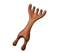 Janurium Sandalwood Comb | Deer Antlers Nasal Scraper - Wooden Scalp Massage Comb, Sandalwood Wide Tooth Comb, Scalp Massage for Men Women