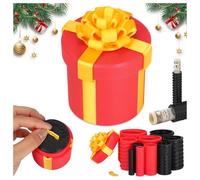 Janxyv Annoying Nested Screw Gift Box, Annoying Gift Box, Standard Money Present Box, Prank Gift Boxes, Money Puzzle Box for Cash Gift, Reusable Prank Gift Packaging for Birthday (Red)