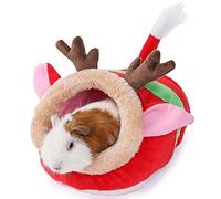 JanYoo Ferret Bed Hamster Supplies House Hide Rat Cage Accessories (S,Reindeer)
