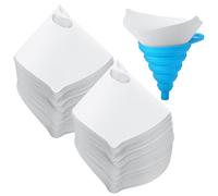 JANYUN 150 Pcs Paint Strainers with Cone Silicone Funnel Filter, Nylon Mesh Paint Resin Filter Paint Strainers Paper Cone Disposable for Automotive Spray Paint, Art Painting