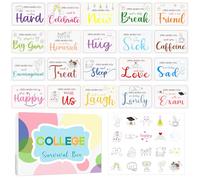 JANYUN 20 Pieces Open When Envelopes Kit, Long Distance Friendship Gift for University Students,College Going Away Gifts Open When Letters Leaving Home Gifts for Son Daughter Graduation Presents