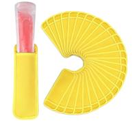 JANYUN 24 Pack Reusable Popsicle Bags Ice Pop Sleeves Antifreezing Holder Sleeves (Yellow)