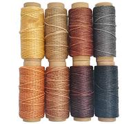 JANYUN 264 Yards 150D Leather Sewing Waxed Thread Cord for Leather Craft DIY 1mm Diameter 8 Colors Sewing Thread Cord,Each of 33 Yards (Color A)