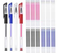 JANYUN 4 Pieces Heat Erasable Pens for Fabric with 12 Refills Fabric Marking Pens Fabrics Markers for Quilting Sewing DIY Dressmaking Fabrics Tailors Chalk