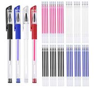 JANYUN 4 Pieces Heat Erasable Pens for fabric with 28 Refills Marking Pens for Quilting Sewing DIY Dressmaking Tailors Chalk(32)