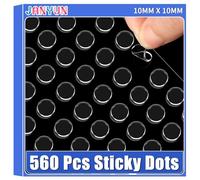JANYUN Mounting Putty, 560 Pcs Double Sided Sticky Dots Removable Hanging Dots for Wall Pictures, Home Office Decor(10mm)