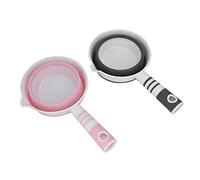 JANZU 2 Pack Foldable Water Ladle, Water Scoop Dipper, Folding Bath Spoon Ladle, Space Saving for Kitchen Bathroom