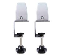 JANZU 2 Pcs Office Desk Divider Clamp Privacy Screen Clip Holder Bracket Screen Baffle Clamp Partition for Table Clamp -Silver