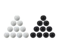 JANZU 20 Pcs Marbles 16mm Glass Marbles Knicker Glass Balls Decoration Color Nuggets Toy Black and White