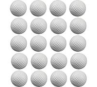 JANZU 20pcs Air Golf Training Balls Foam Ball Indoor Outdoor Golf Training for Backyard Strike Mat White