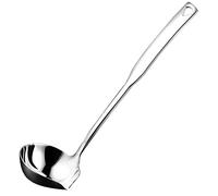 JANZU 304 Stainless Steel Soup Ladle Punch Ladell Spoons with Pour Spout Gravy Ladles for Serving,11.8 Inch