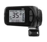 JANZU Ebike LCD Display Panel 24V/36V/48V/60V S886 5PIN 6PIN for Electric Bicycles E-Scooter (5PIN)