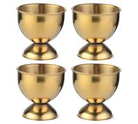 JANZU Egg Cups Set Stainless Steel Eggs Hard Boiled Eggs and Soft Tray Tool Holders Kitchen, Gold