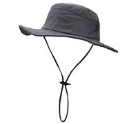 JAOAJ Mens Sun Hat Wide Brim Summer Safari Hat,Cotton Fishing Boonie Hat UV Hats,Breathable Mesh Bucket Gardening Hats with Adjustable Chin String Light Grey