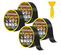 JAOGAUS Joist Tape for Decking Beams, 5 cm x 15 m Butyl Sealant Tape, 4 Rolls, Self-Adhesive, Waterproof, Weatherproof Anti-Corrosion Tape for Wooden Decks, Joists, Roofs and Metal Structures