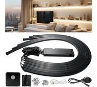 JAOGAUS LED Light Strips for Acoustic Wall Panels, 6 x 90cm Cuttable Light Bars with Touch Control, Warm White Ambient Lighting for Panels, Shelves and Interior Decoration